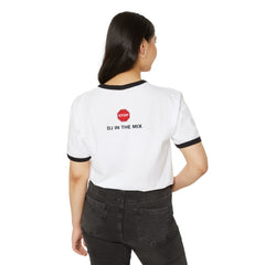 STOP DJ IN THE MIX Unisex Cotton Ringer T-Shirt