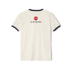 STOP DJ IN THE MIX Unisex Cotton Ringer T-Shirt